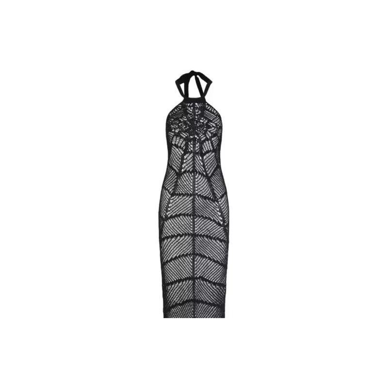 BALMAIN SS22 Sleeveless Dress Women's Black-3