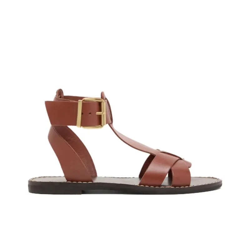 JONAK One Strap Sandals Women's Brown-1