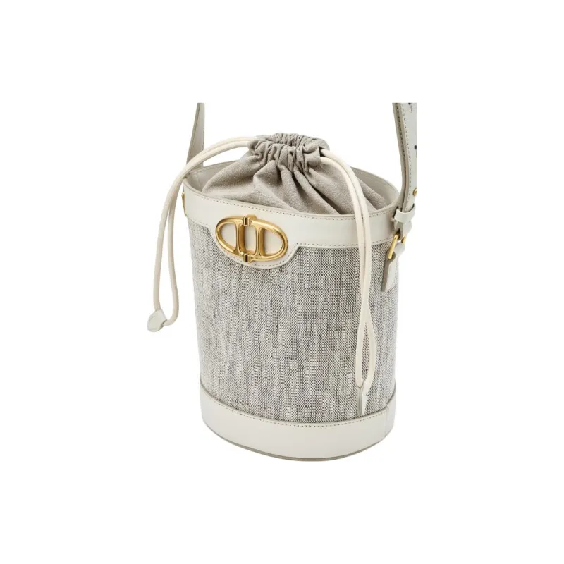 ATHE VANESSABRUNO Jute Bucket Bag Handbag Shoulder Bag Medium Size Women's Ivory-2