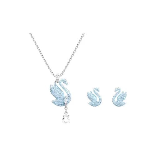 Swarovski Swan Crystal Necklaces Women's Blue