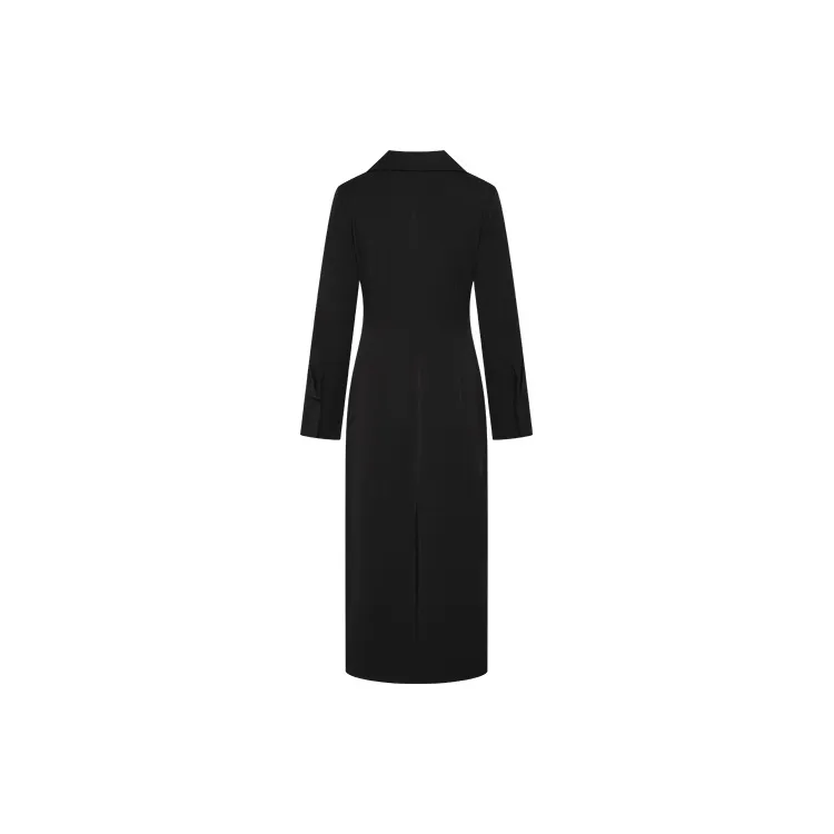 URBAN REVIVO Long Sleeved Dress Women's Black-1