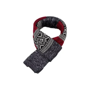 PISHUSHU Acrylic Knit Scarves Men's Ginger Yellow Brown