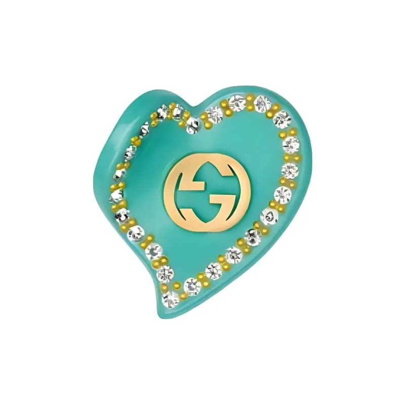 GUCCI Resin Hair Clips Women's Green-0