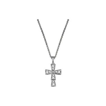 BVLGARI 10's 18kt White Gold Serpenticross Diamond Necklace