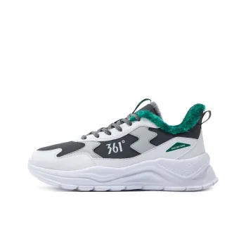 361° Water Resistant Lightweight Rebound Low Top Casual Running Shoes Men's White Green