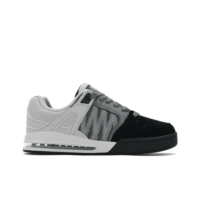 OSIRIS Coverage Slip Resistant Cushioning Wear Resistant Support Low Top Skateboard Shoes Unisex Gray Black-2