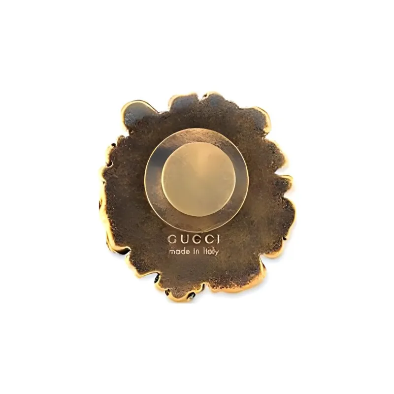 GUCCI Lion Embellished Brooch-1