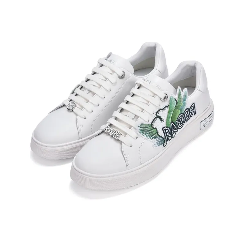 RARE Low Top Skateboard Shoes Men's White-1