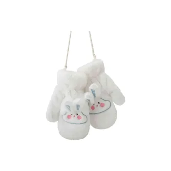 YUZHAOLIN Faux Rabbit Fur Knit Gloves Unisex
