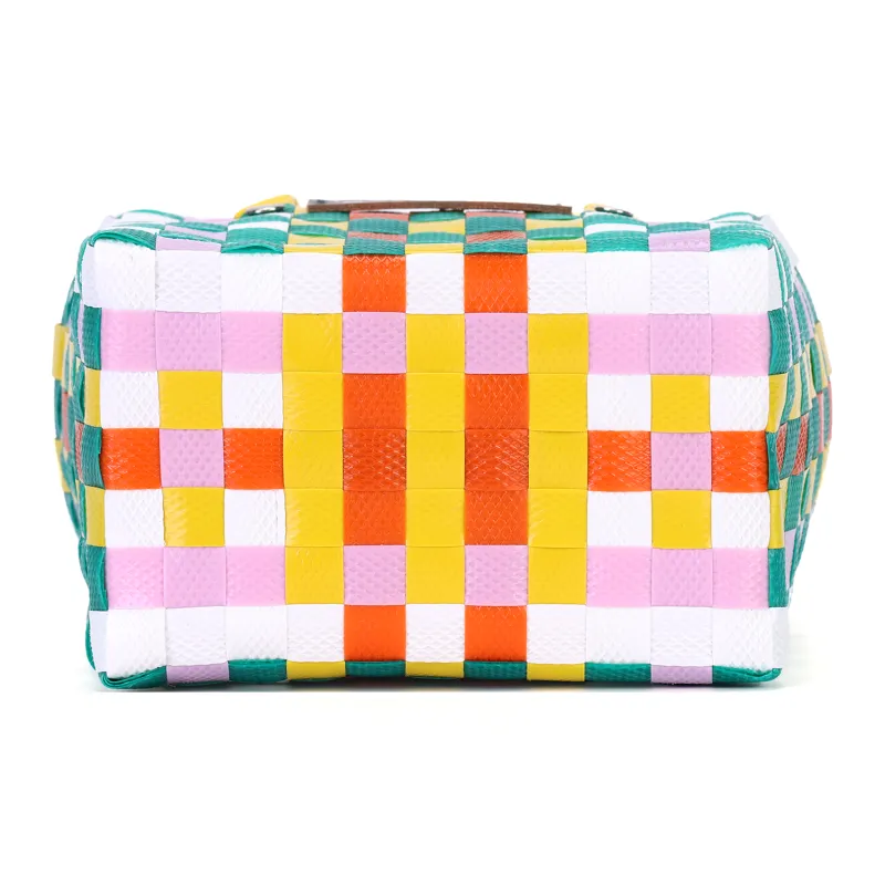 MARNI Polypropylene With Cow Leather One Shoulder Handbag Extra Mini Kids' Green & White & Yellow & Pink-9