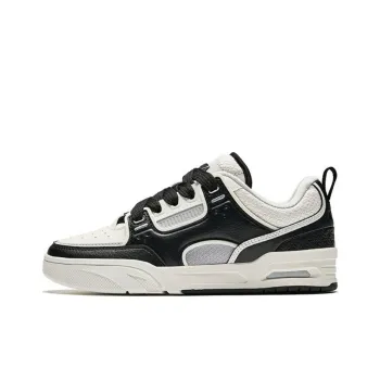 Anta AOJIE Slip Resistant Lightweight Height Increasing Low Top Skateboard Shoes Women's Black White