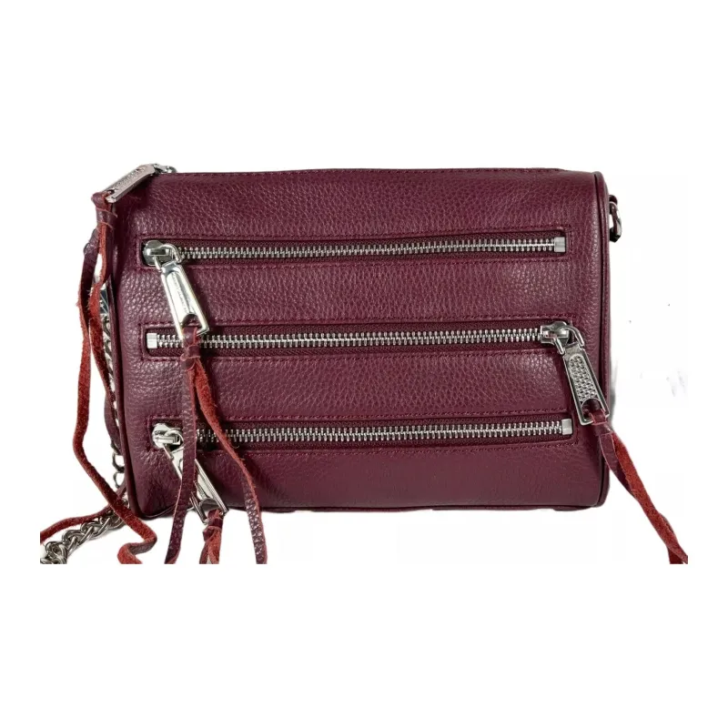 REBECCA MINKOFF Leather Crossbody Bag Mini Women's Fuchsia-1