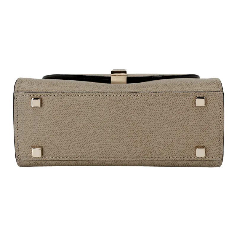 Valextra Iside Millepunte Calfskin With Leather Detail Shoulder Bag, Crossbody Bag, Handbag Women's Ivory Gray-6