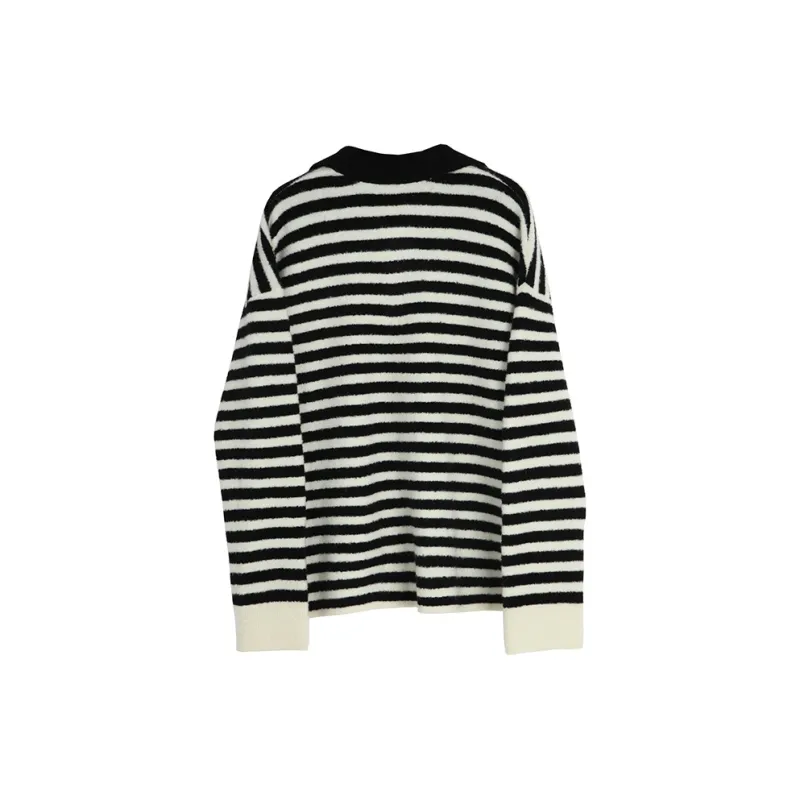 Osens Sweater Men's Beige Black Stripes-1