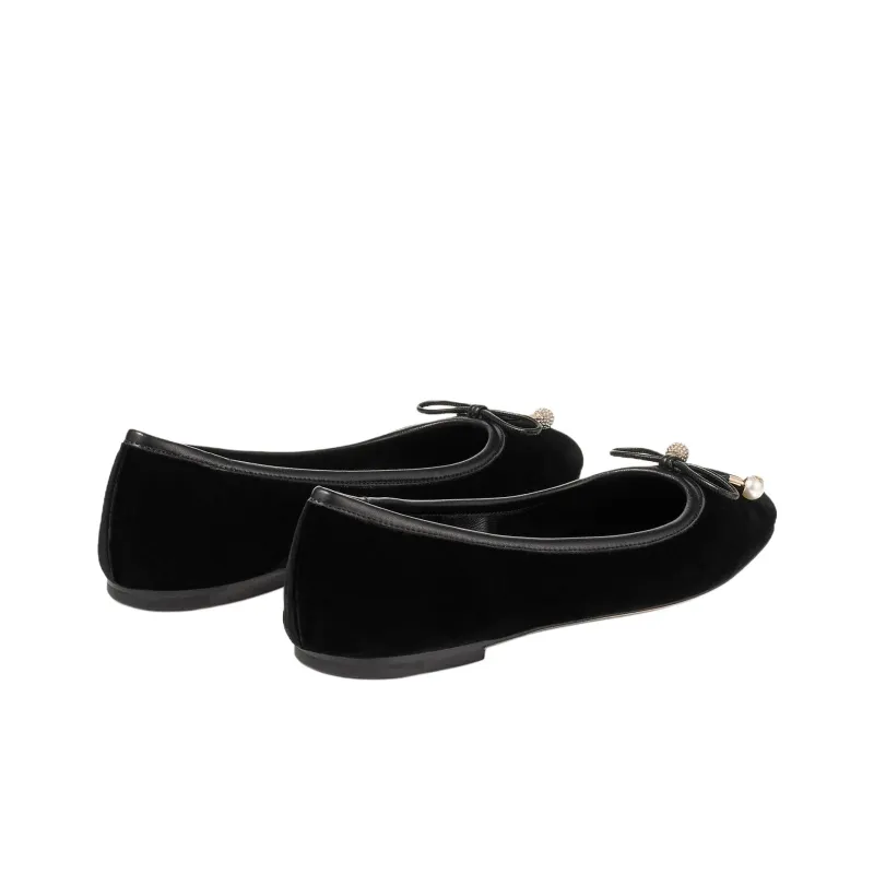 Jimmy Choo Elme FLAT Casual Single Shoes Women's Black-3