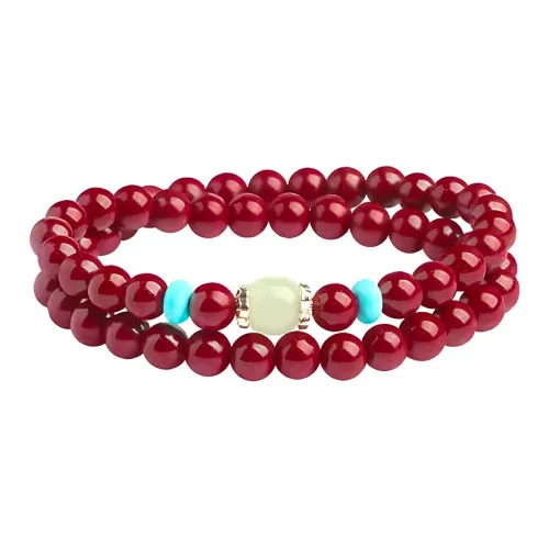 AGOVSKI Reconstructed Cinnabar Jade Bracelets Women's