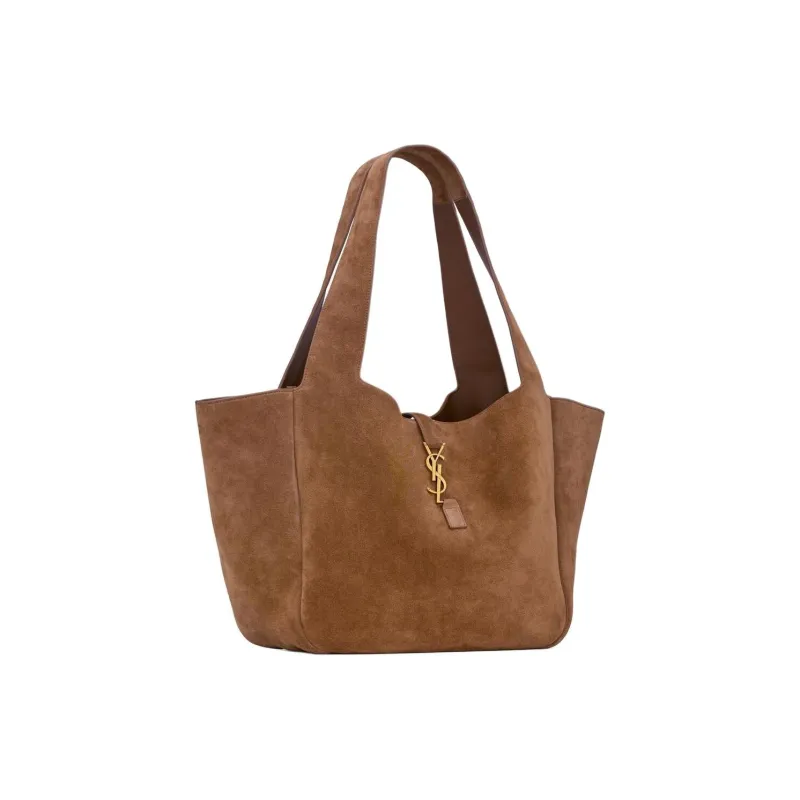 SAINT LAURENT LE5A7 Suede One Shoulder Handbag Women's Caramel-2