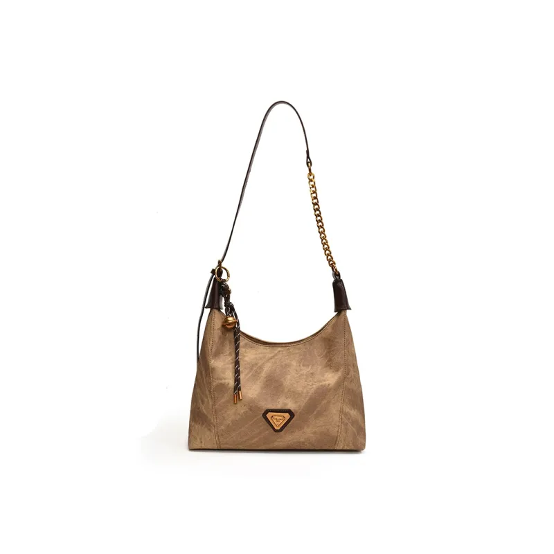 Yalu PU Shoulder Bag, Dumpling Bag Regular Women's Coffee/Brown/Blue-5