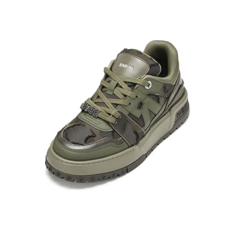RARE RICH MAX Collection Low-Top Skateboard Shoes Men's Army Green-0
