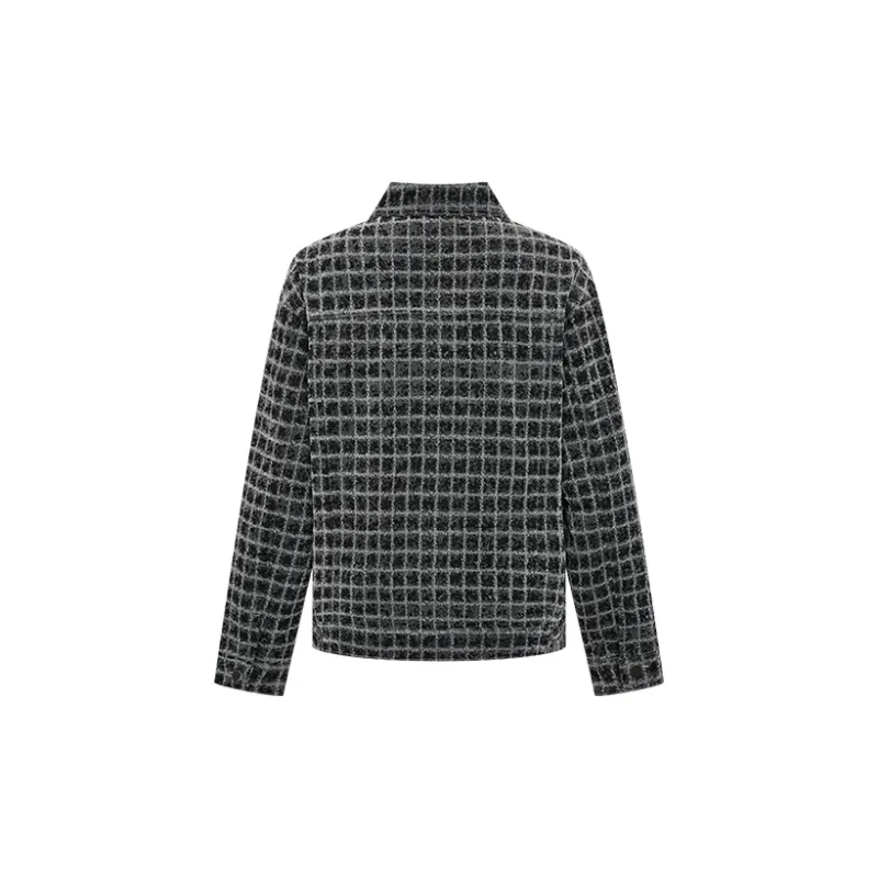 URBAN REVIVO Denim Jacket Men's Dark Gray-1