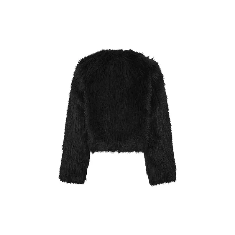 URBAN REVIVO Coats Women's Jet Black-1
