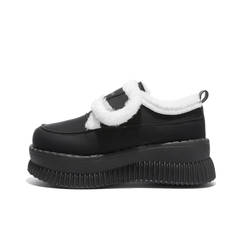 Komanic Bridesmaid Shoes For Weddings Platform Fuzzy Thick Cotton Shoes Women's-0
