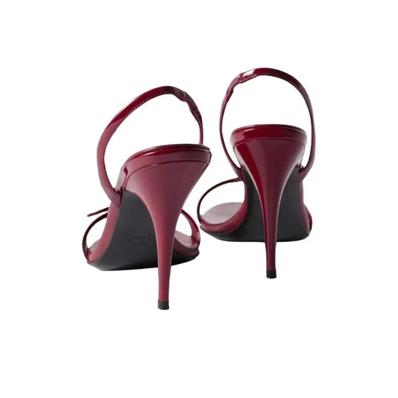 MIU MIU One Strap Sandals 10.5cm Women's Red-4