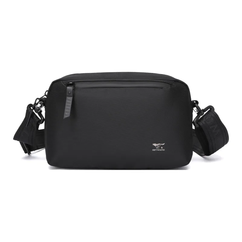 SEPTWOLVES Fabric Crossbody Bag Medium Size Men's Black-0