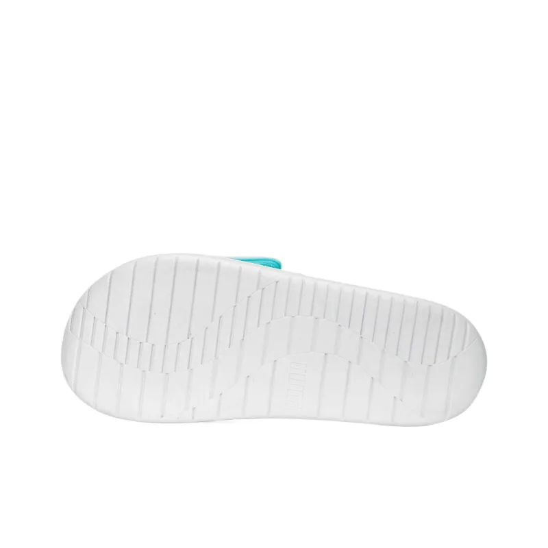 PUMA Quick Dry Cushioning Slide Slippers Men's Cyan White-5