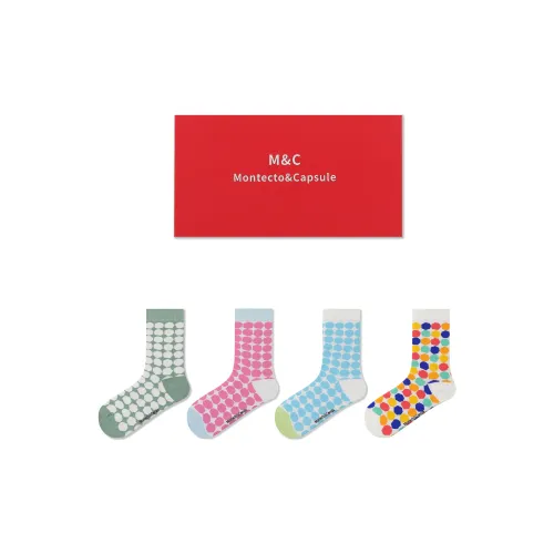 Montecto&Capsule Mid Calf Socks Unisex 4 Pack