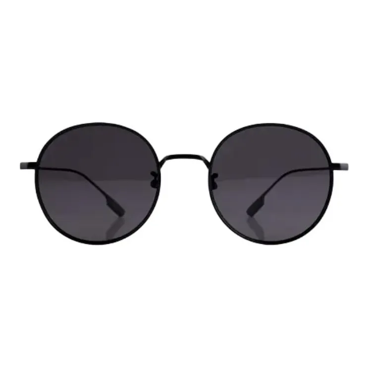 LAPIZ SENSIBLE. Β Titanium Round Sunglasses Unisex Black-1