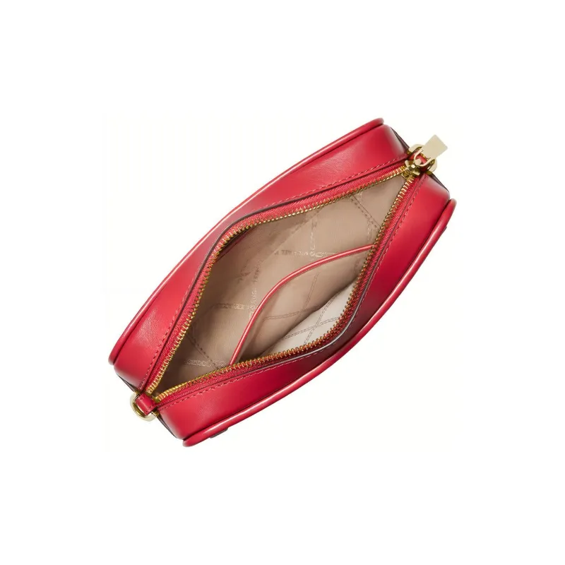 MICHAEL KORS Jet Set Charm Cow Leather Shoulder Bag, Crossbody Bag Medium Size Women's Red-3