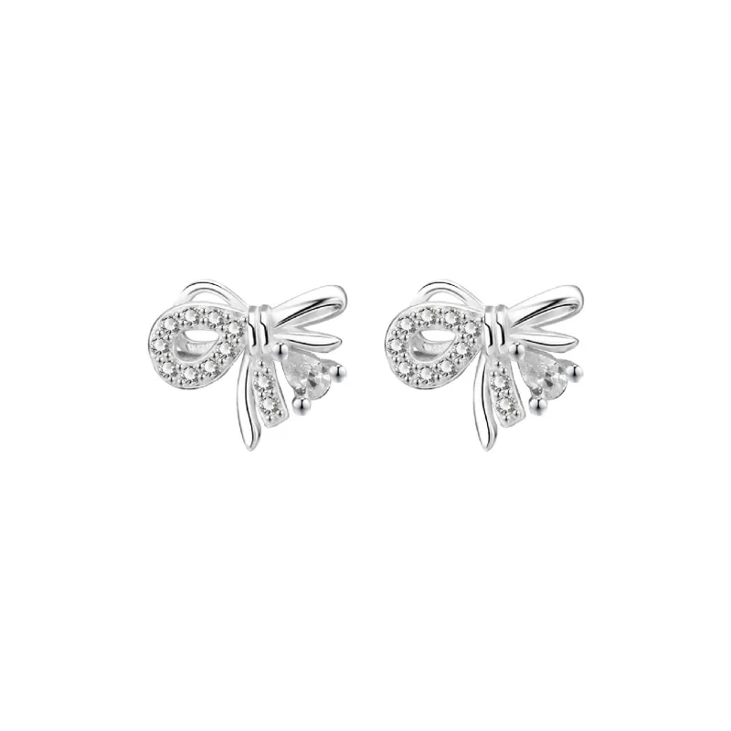 Hi There S999 Fine Silver Stud Earrings Women's-0