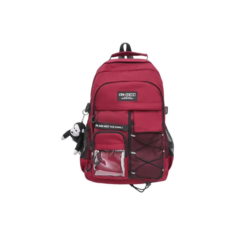GOBLIN SHARKS 1759 Nylon And PVC Backpack Unisex White/Black/Red/Gray/Blue-10