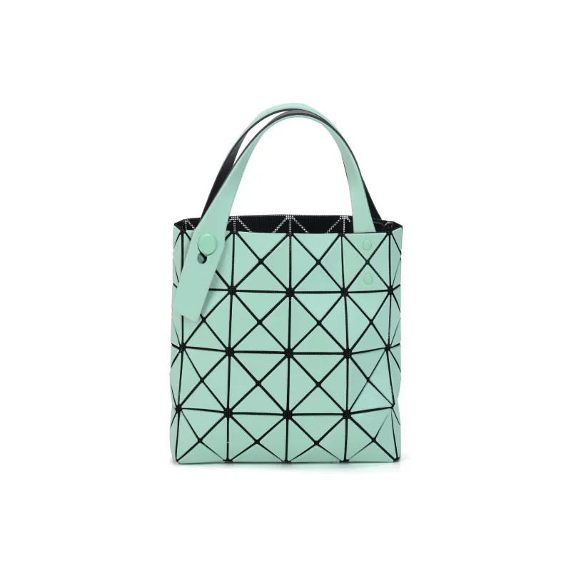 ISSEY MIYAKE Lucent Boxy PVC Basket Bag, Small Square Box, One Shoulder Handbag Trumpets Women's Mint Green-7