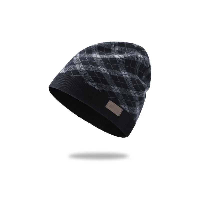 SEPTWOLVES Wool Beanie Included Warm Insulated Hat WO Unisex Black Gray/Navy Blue/Burgundy-1
