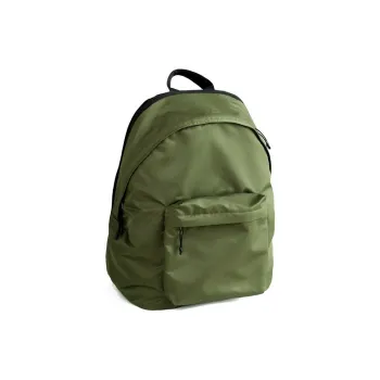 MYBRANDORIGINAL Nylon Polyester Double-Shoulder Backpack Medium Size Unisex Green Black