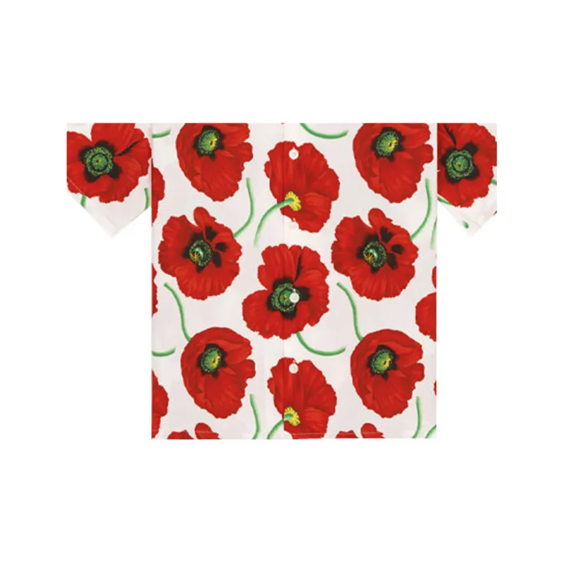KENZO Nigo Drop4 POPPY Flower SS22 Shirt Men's White-3