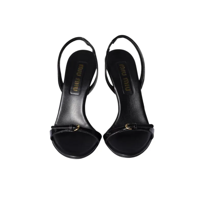 MIU MIU One Strap Sandals 10.5cm Women's Black-3