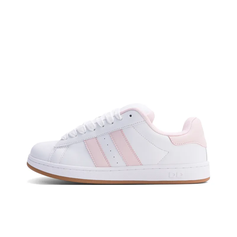 GLO BULL Skateboard Shoes Unisex Low Top White Pink-0