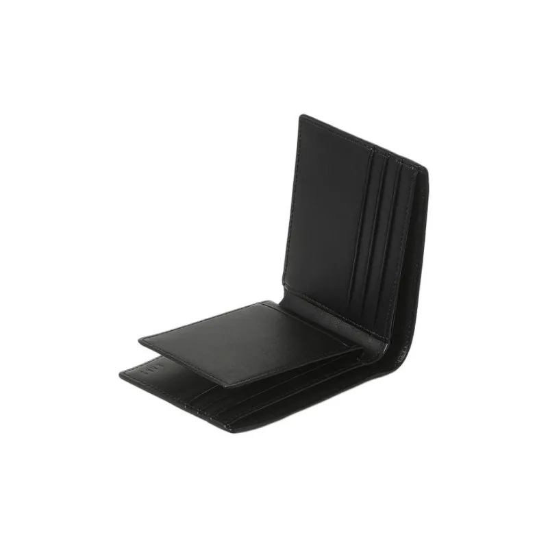 DAKS Leather Wallet Men's Black-4