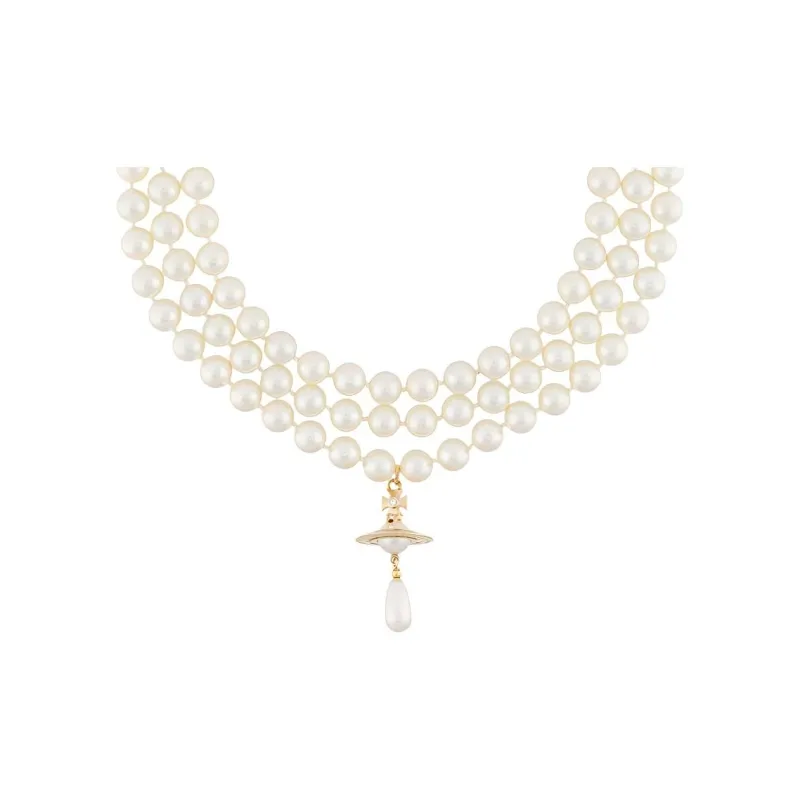 Vivienne Westwood Layered Pearl Necklace-0