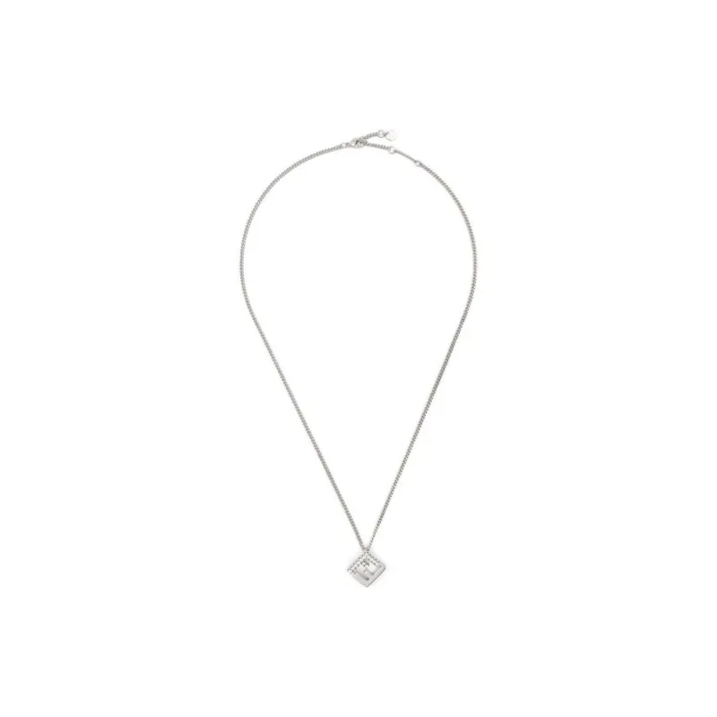FENDI Brass Necklaces Women's Silver-1