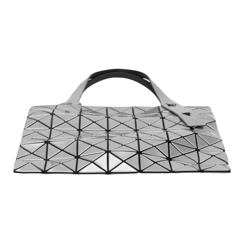 ISSEY MIYAKE Polyester Tote Bag, Shopping Bag, Handbag Women's Silver-6