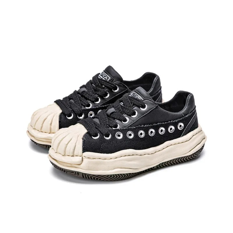 NAUTICA Slip Resistant Cushioning Wear Resistant Lightweight Height Increasing Low Top Skateboard Shoes Women's Black-2