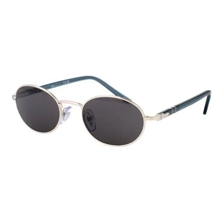 PERSOL Metal Oval Sunglasses Women's Silver-0
