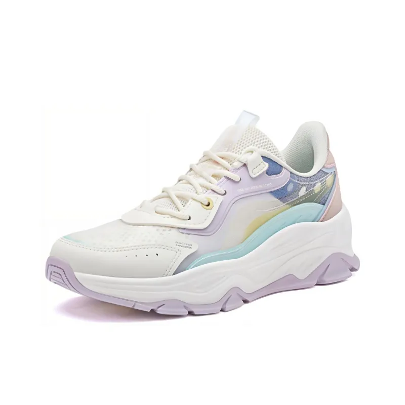 361° Yanwu Casual Shoes Women's Low Top Feather White/Light Lavender Purple-2