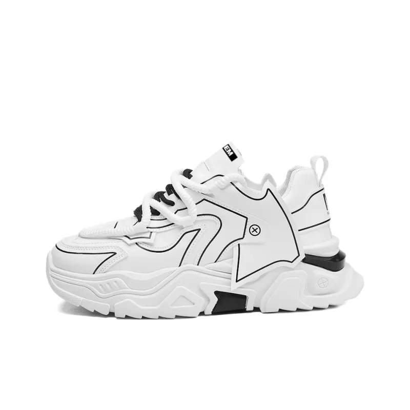 JKEM Anti-Slip And Wear-Resistant Height Increasing High-Top Chunky Sneakers Men's-4