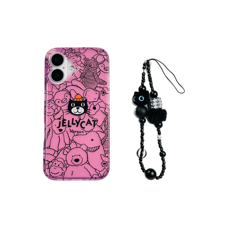 Wei Xin Acrylic Material Lucky Cat Bracelet Phone Cases Compatible With IPhone 16/15 Pro Max/Apple 13/14 Pro/Max-1