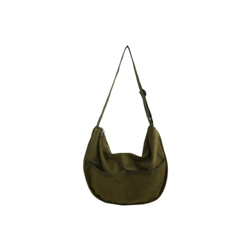 DALO Corduroy Crossbody Bag Shoulder Bag Women's White/Green/Black/Coffee-6